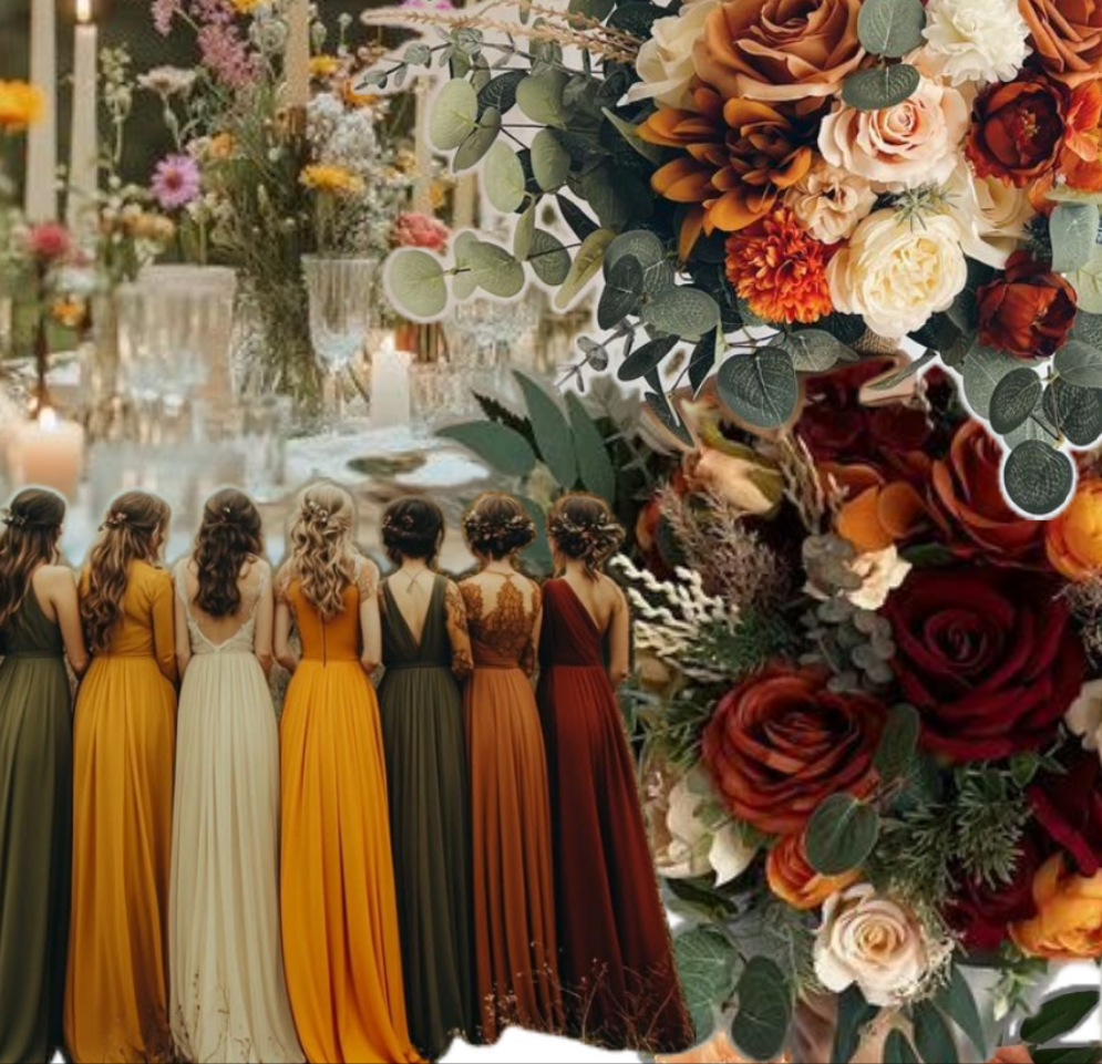 Gradient ombre yarn cake colour combination MA034 "Boho Bouquet"