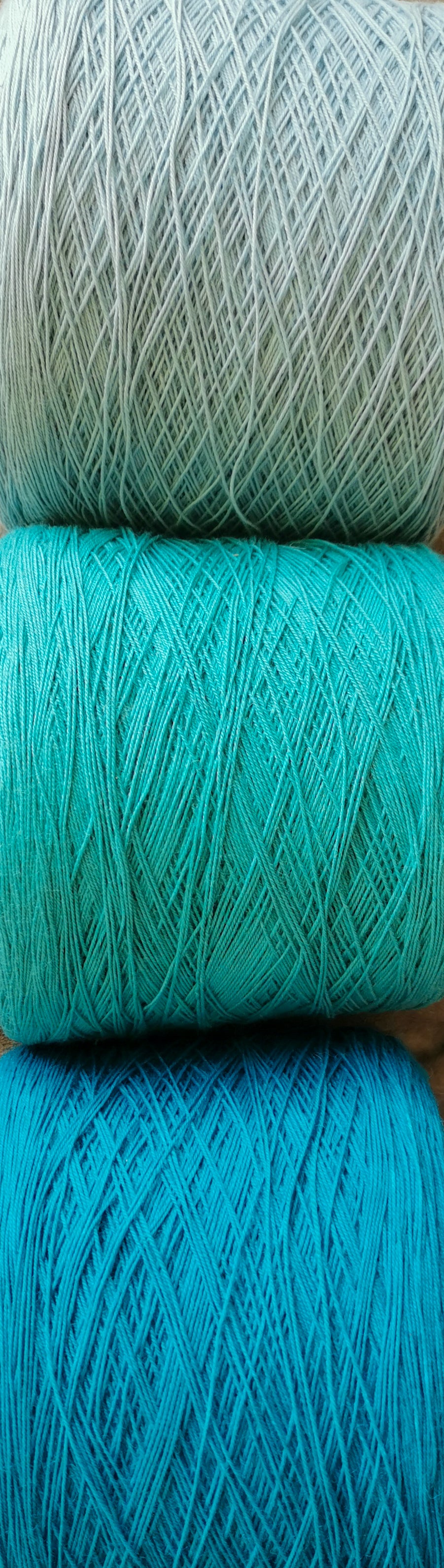 wool/nylon blend yarn in sea blue