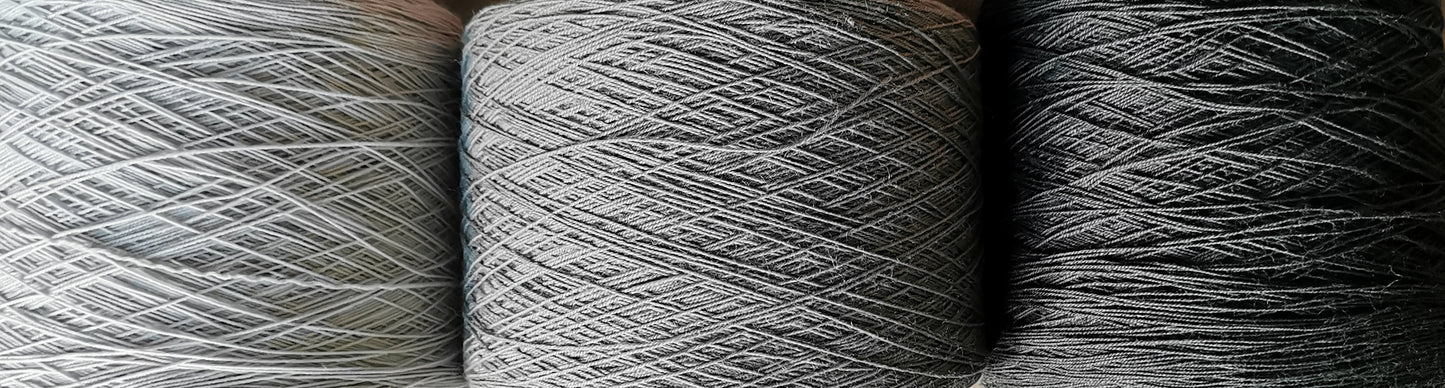 wool/nylon blend yarn in grey