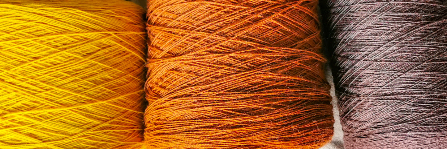wool/nylon blend yarn in chestnut brown