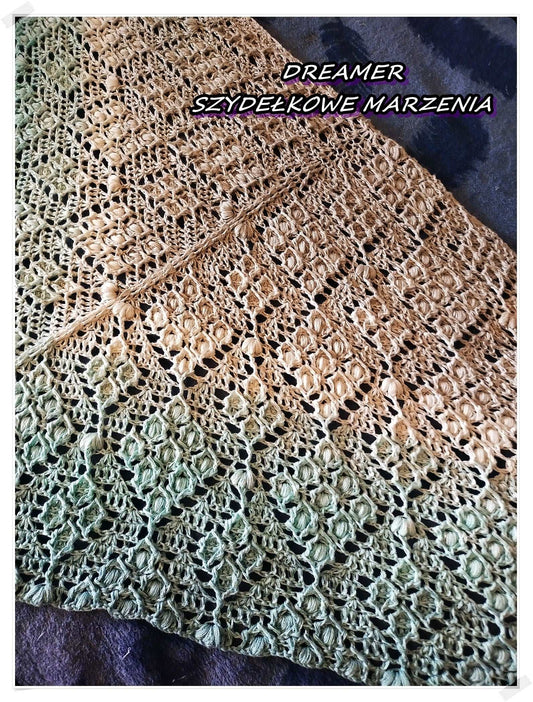 Vento Spiro shawl pattern by Dreamer- Szydełkowe Marzenia
