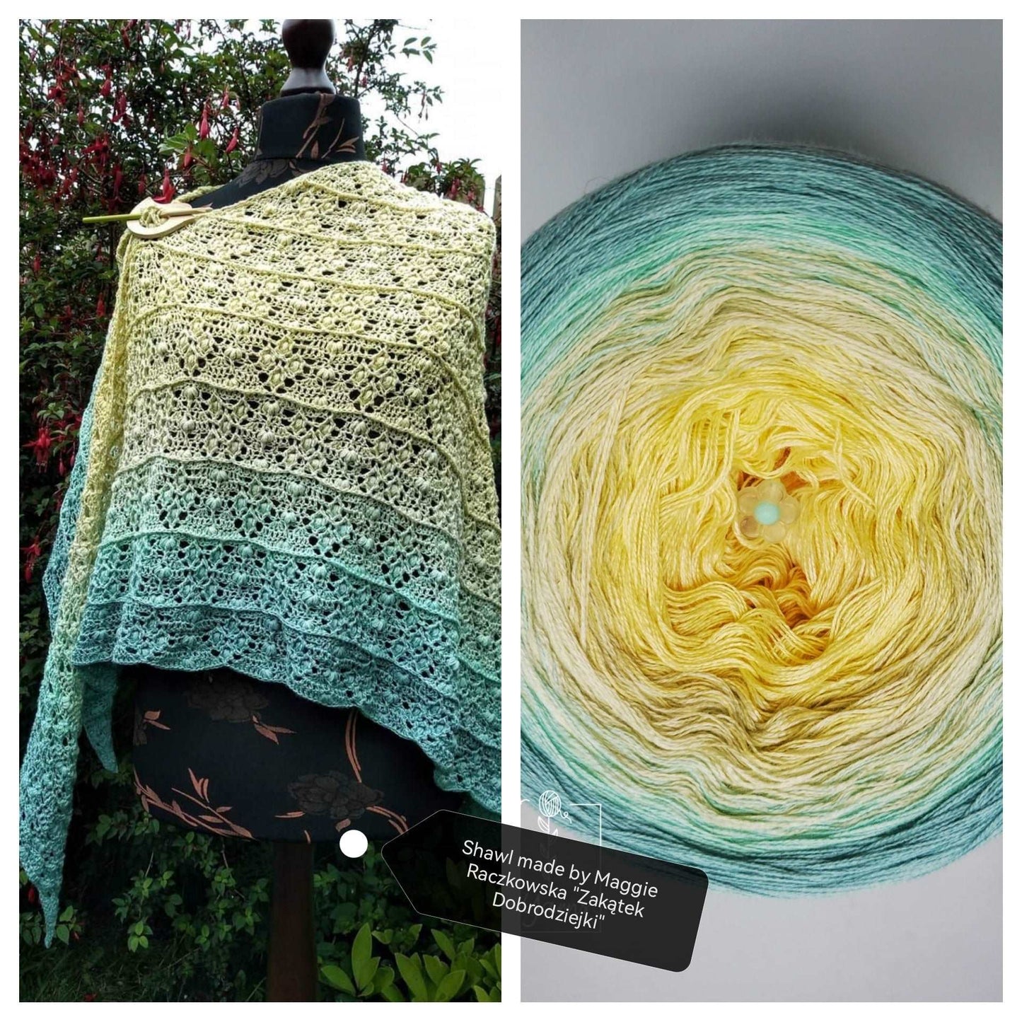 Gradient ombre yarn cake, colour combination C059