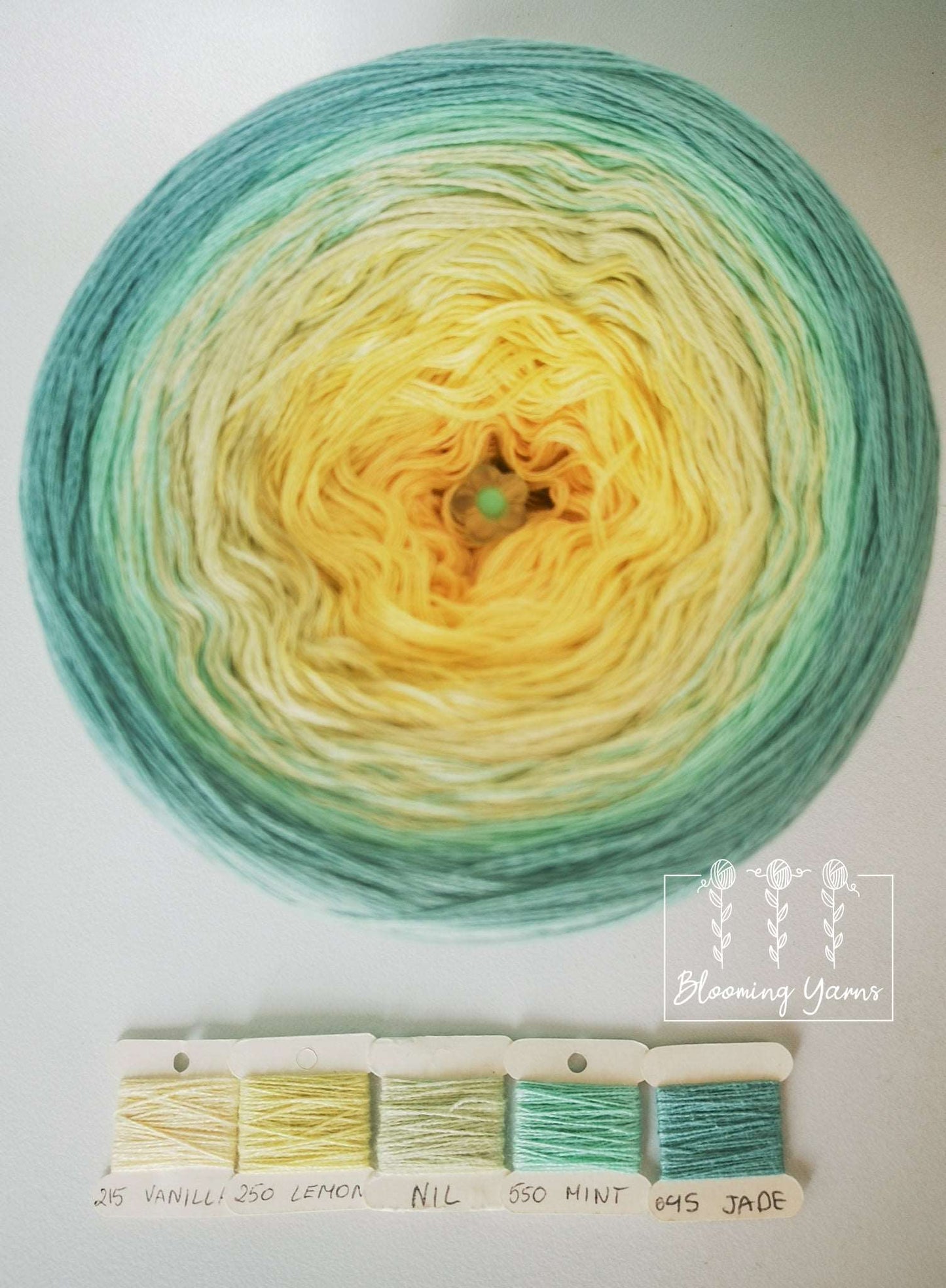 Gradient ombre yarn cake, colour combination C059