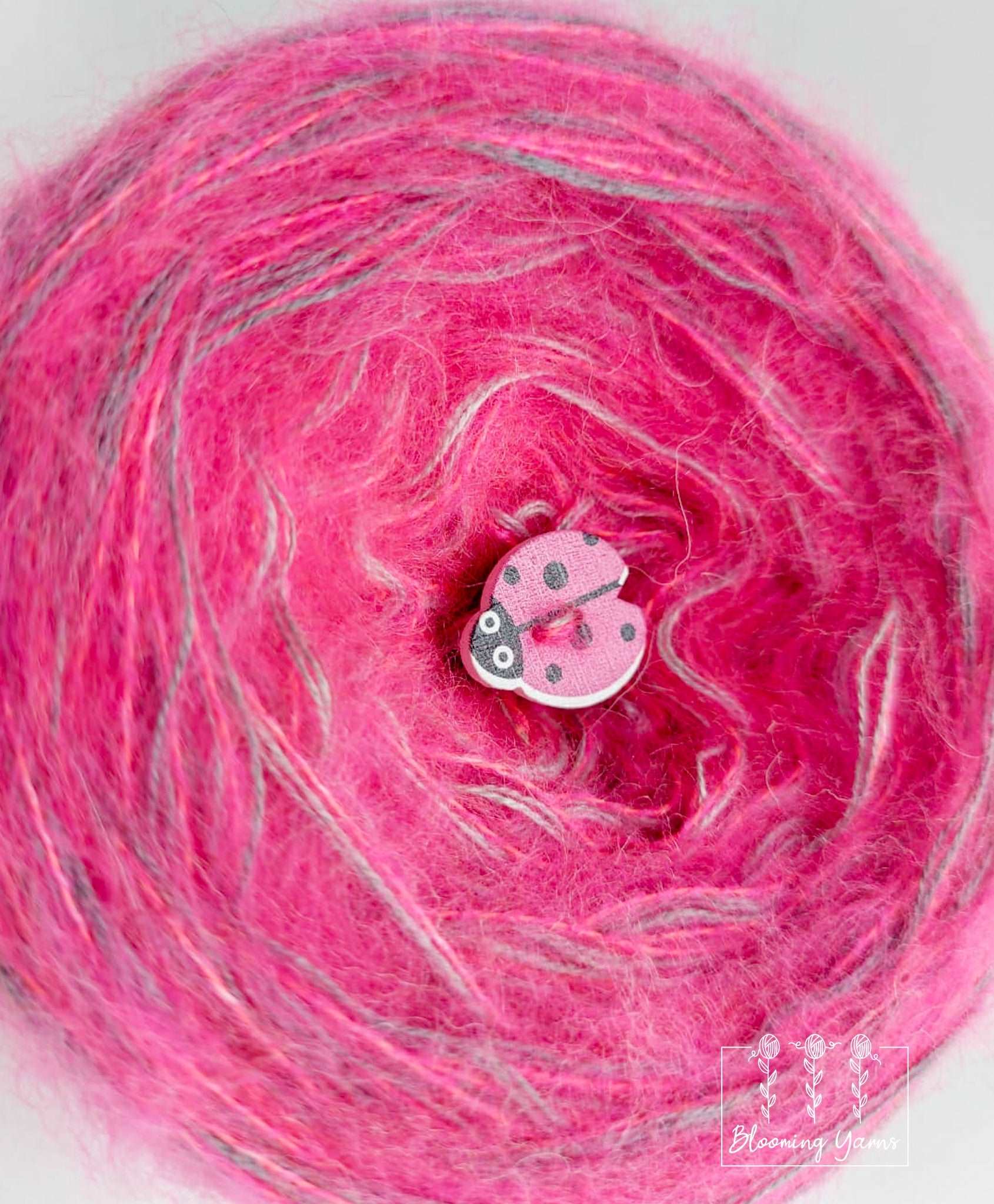 Handmade Yarn Cakes, Cotton Yarn for Crafts, Pink Yarn for Crocheting,  Designer Made Yarn, Limited Edition © 