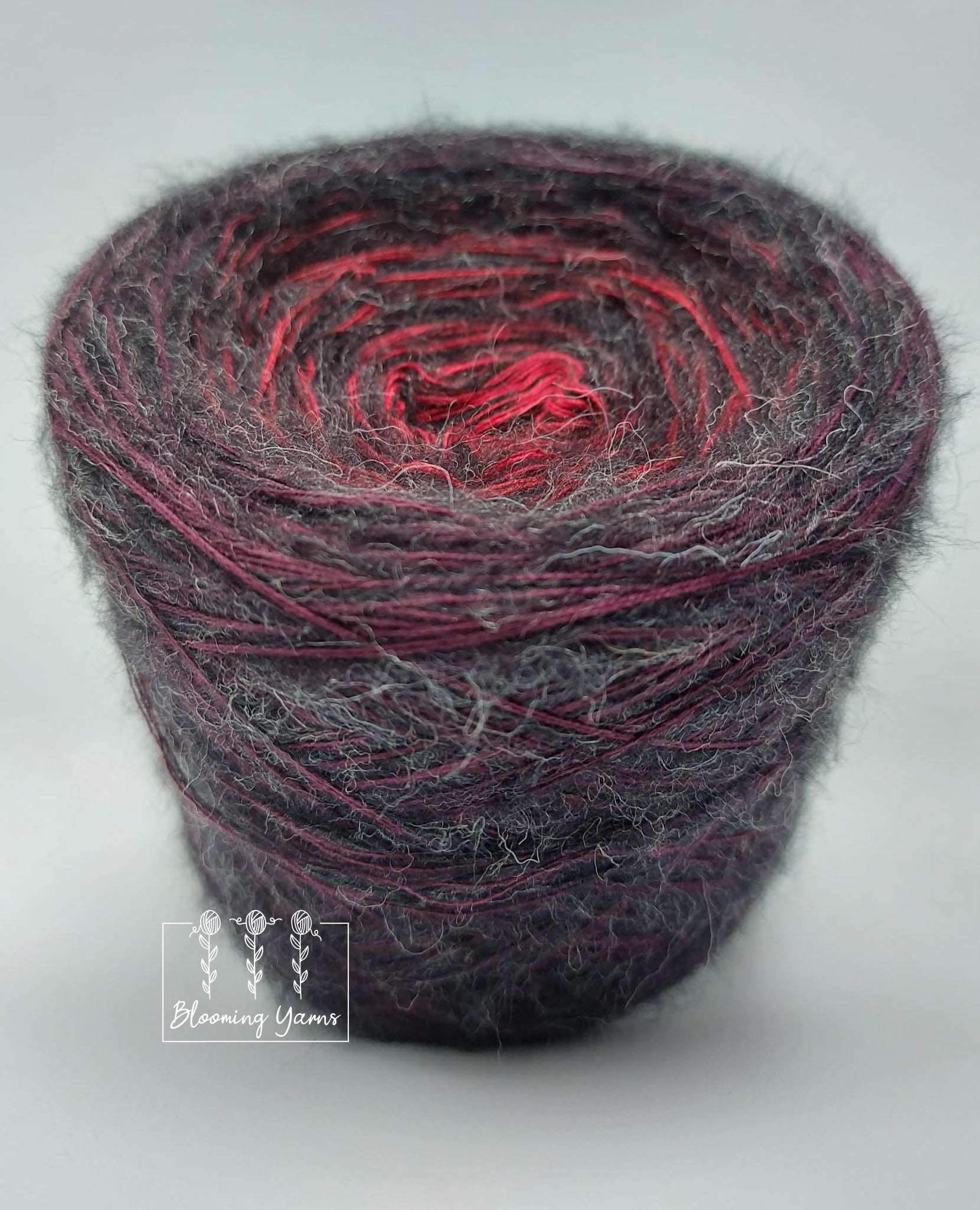 Fluffy cake FC011 , 250g, 2ply+ mohair mix , 950m