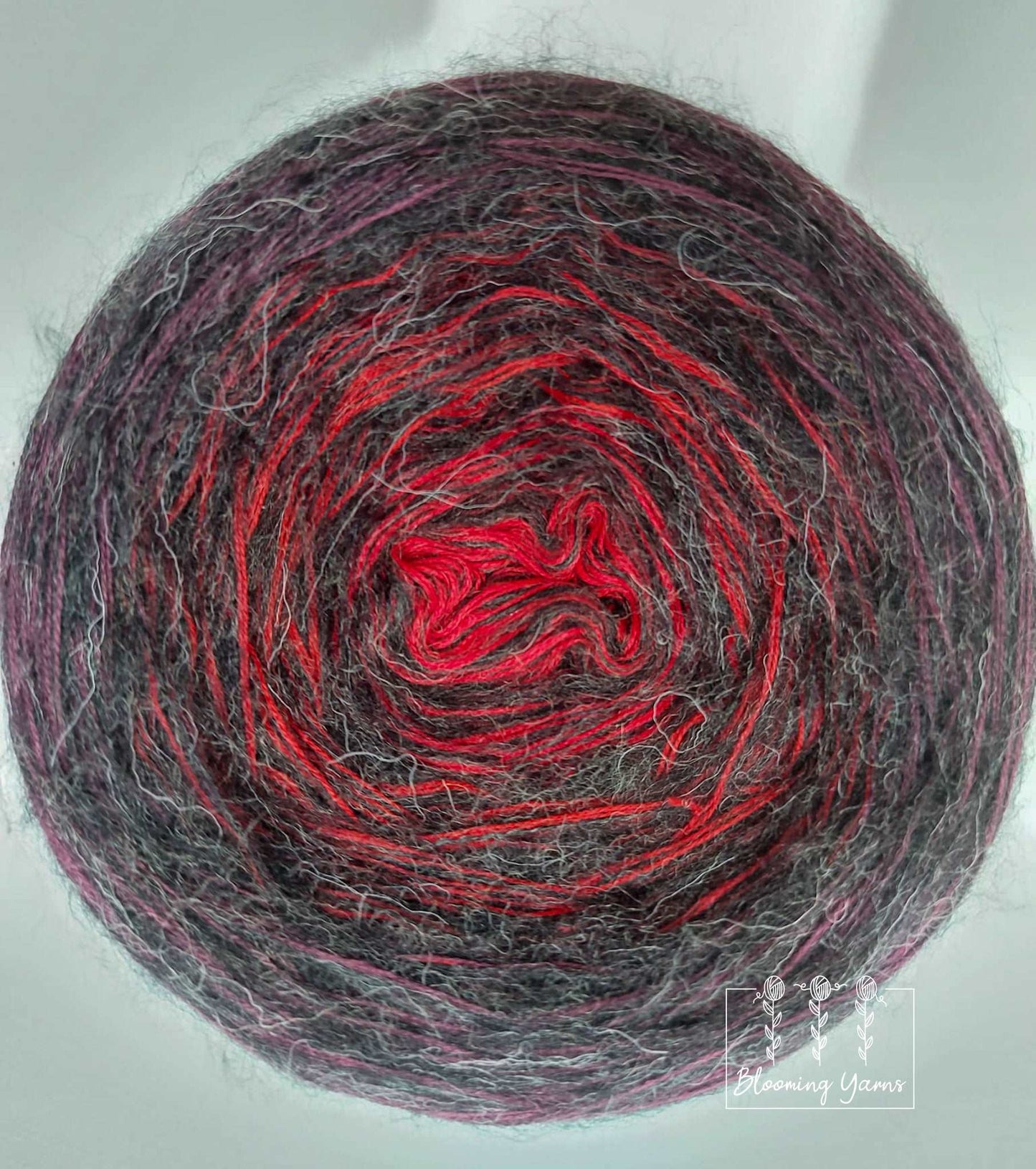 Fluffy cake FC011 , 250g, 2ply+ mohair mix , 950m