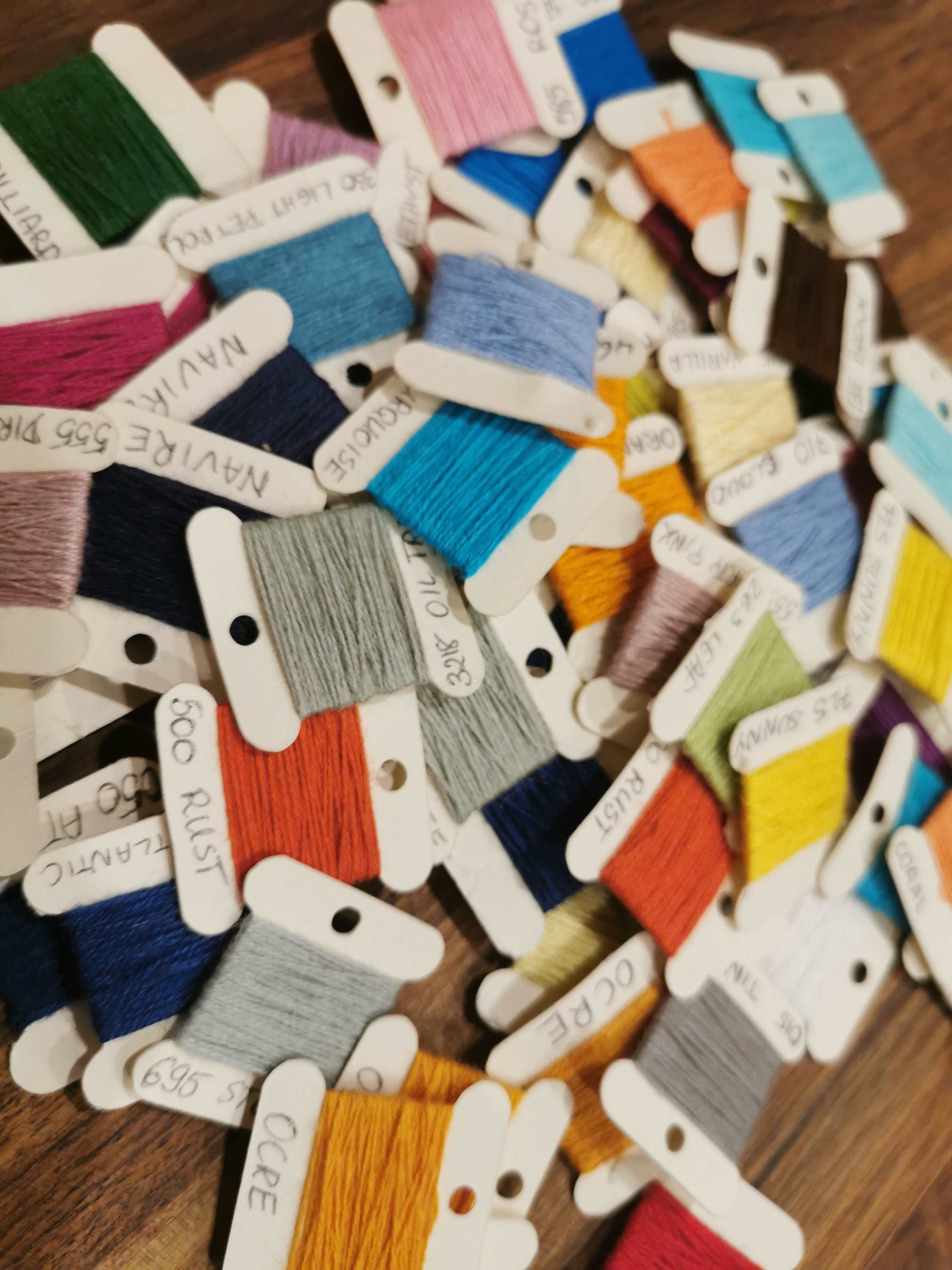 Cotton/acrylic thread samples/ swatches – Blooming Yarns by KW