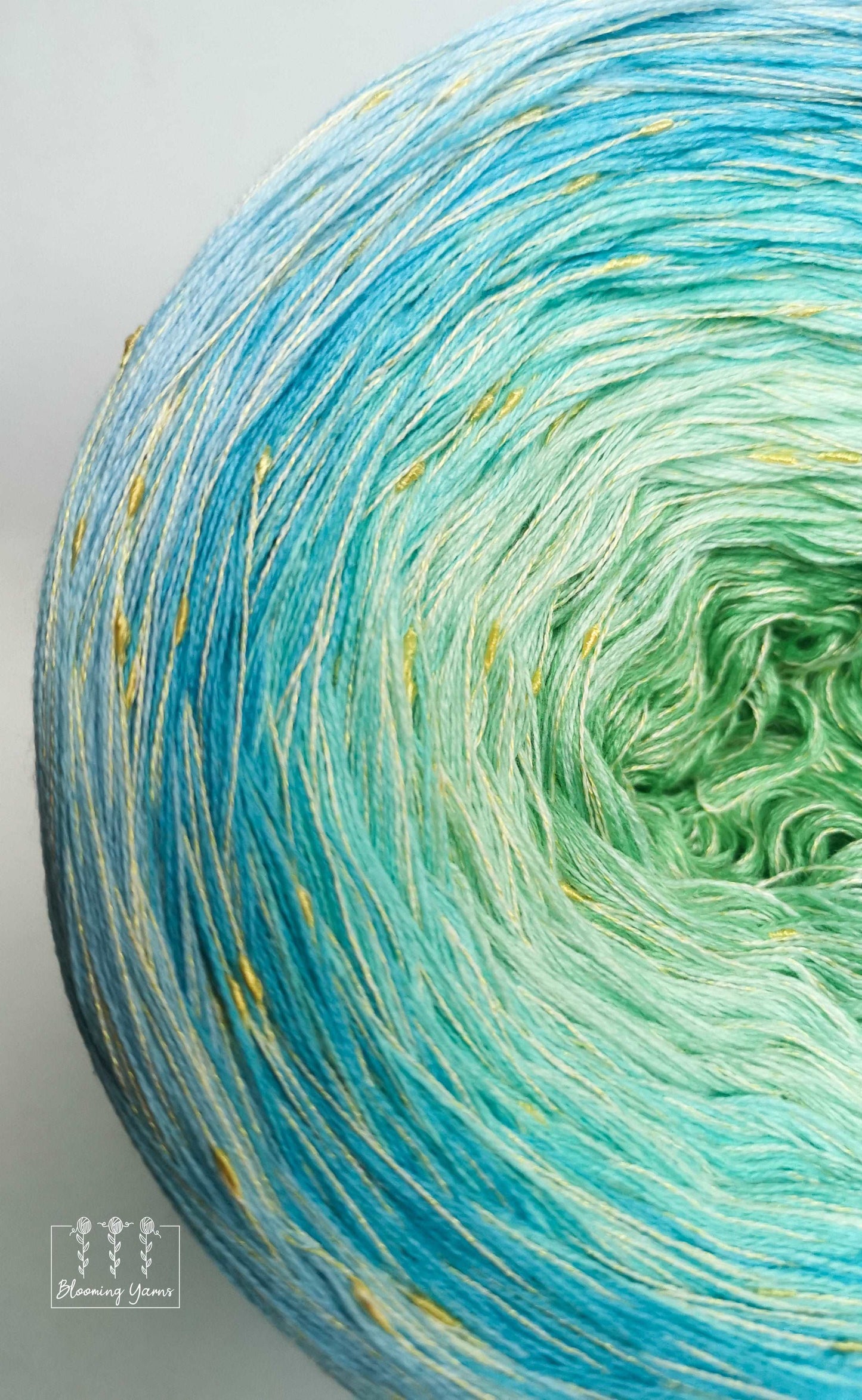 Gradient ombre yarn cake, colour combination C145 – Blooming Yarns by KW