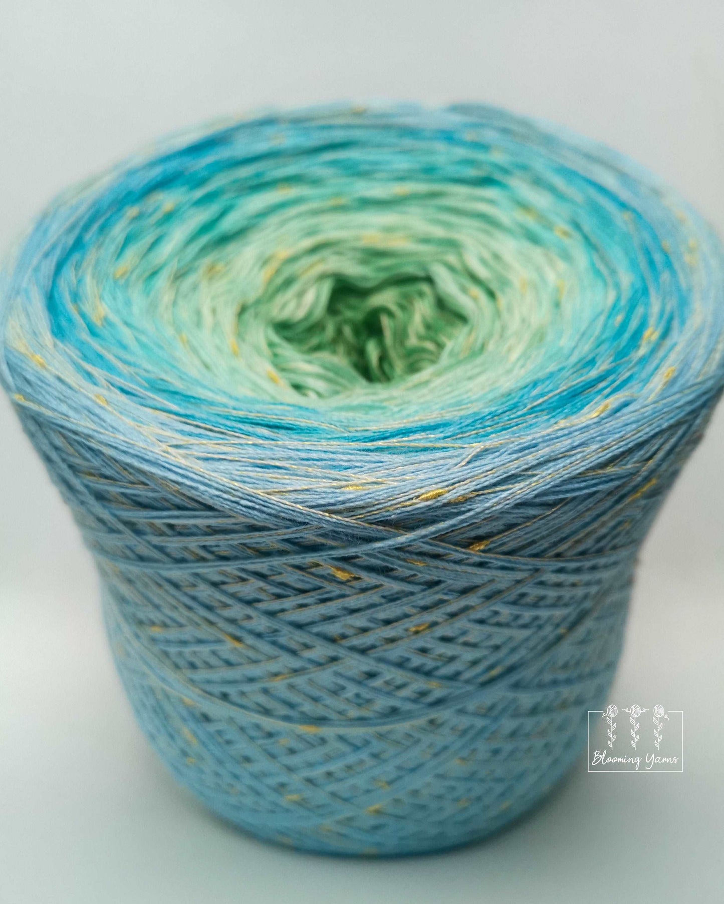 Gradient yarn cake, colour combination M046 – Blooming Yarns by KW