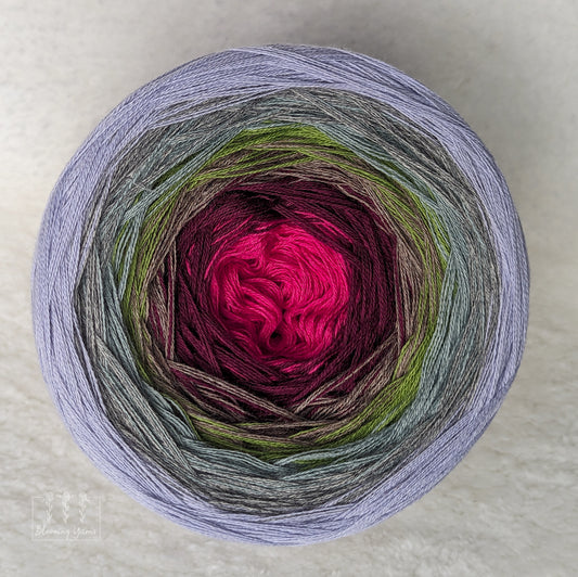 Gradient ombre yarn cake, colour combination CMW015