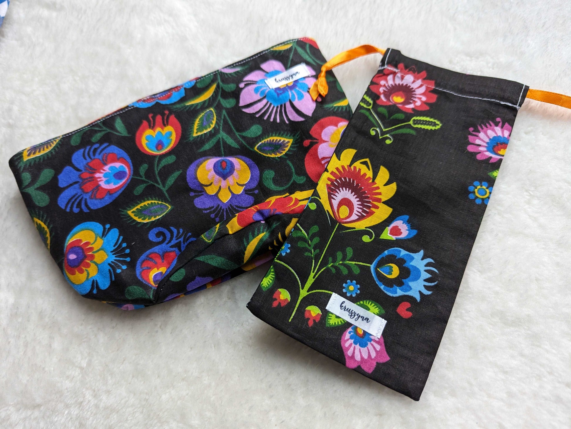 "Kruszyna" yarn cake bag and accessories bag set