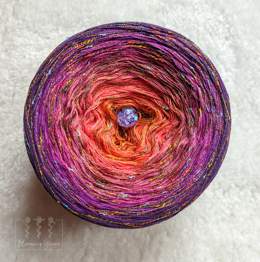 Gradient Yarn Cake 100% Cotton, Provence, 65, Ombre Yarn Cake 