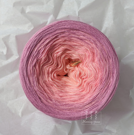 C333 cotton/acrylic ombre yarn cake, normal style, 140g, about 700m, 3ply