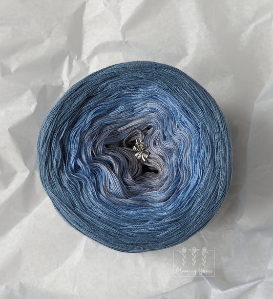 C326 cotton/acrylic ombre yarn cake, normal style, 140g, about 700m, 3ply