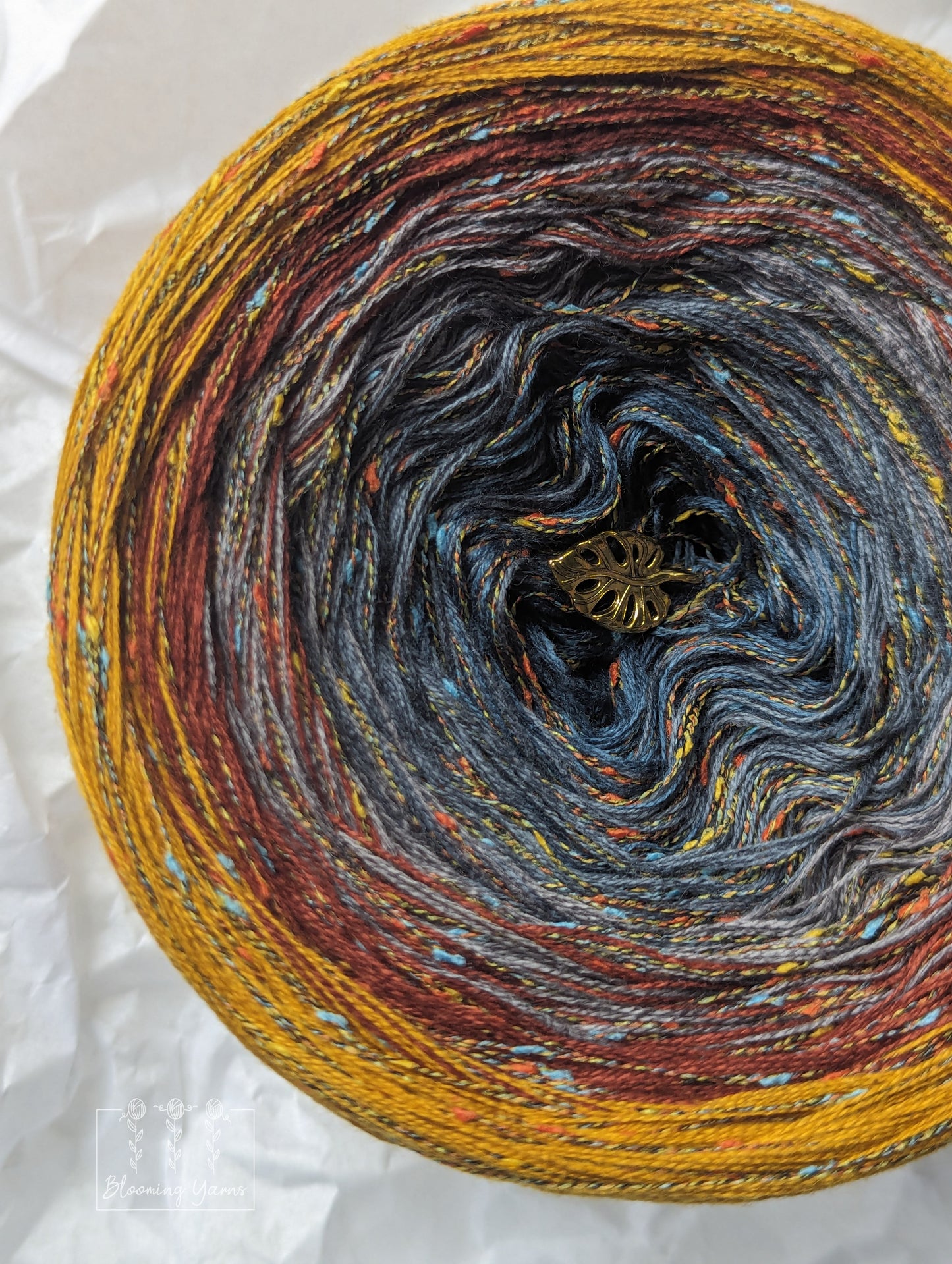 "Autumn Parkway" gradient ombre yarn cake