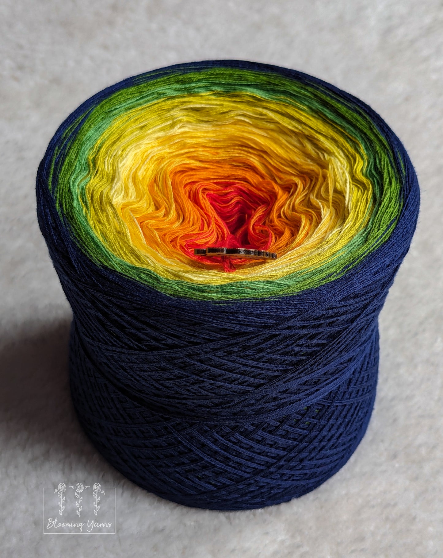 "Aratinga" gradient ombre yarn cake