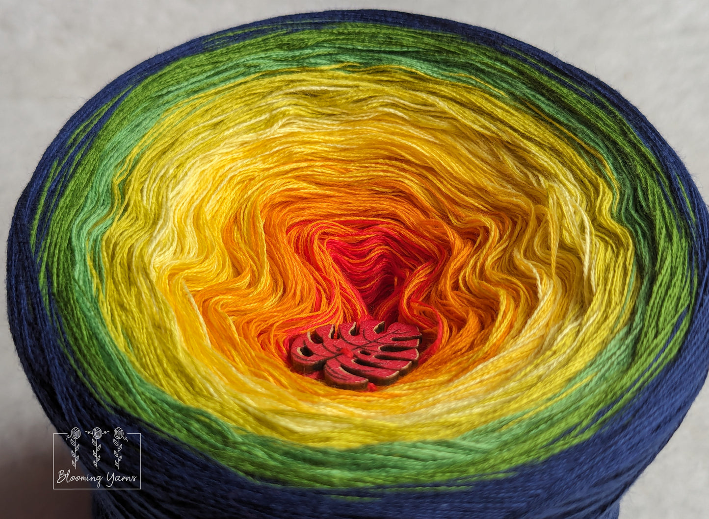 "Aratinga" gradient ombre yarn cake