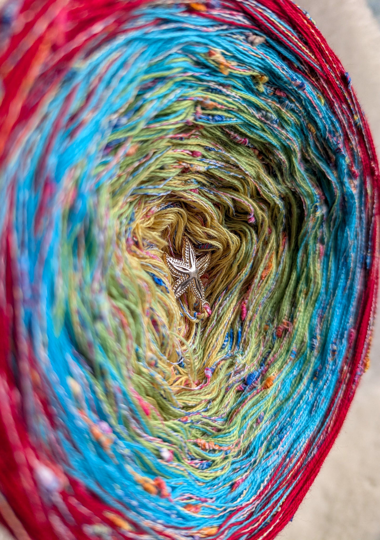 Gradient ombre yarn cake colour combination C338