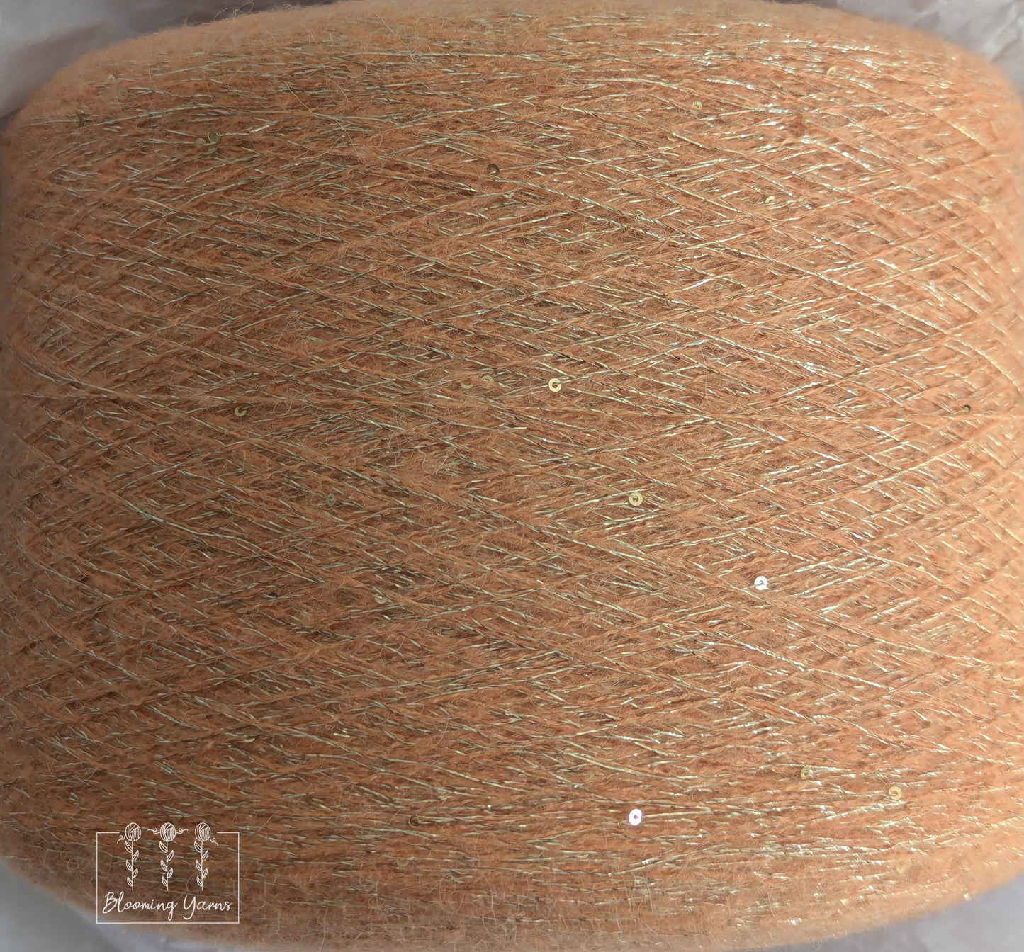 mohair mix thread with lurex and sequins