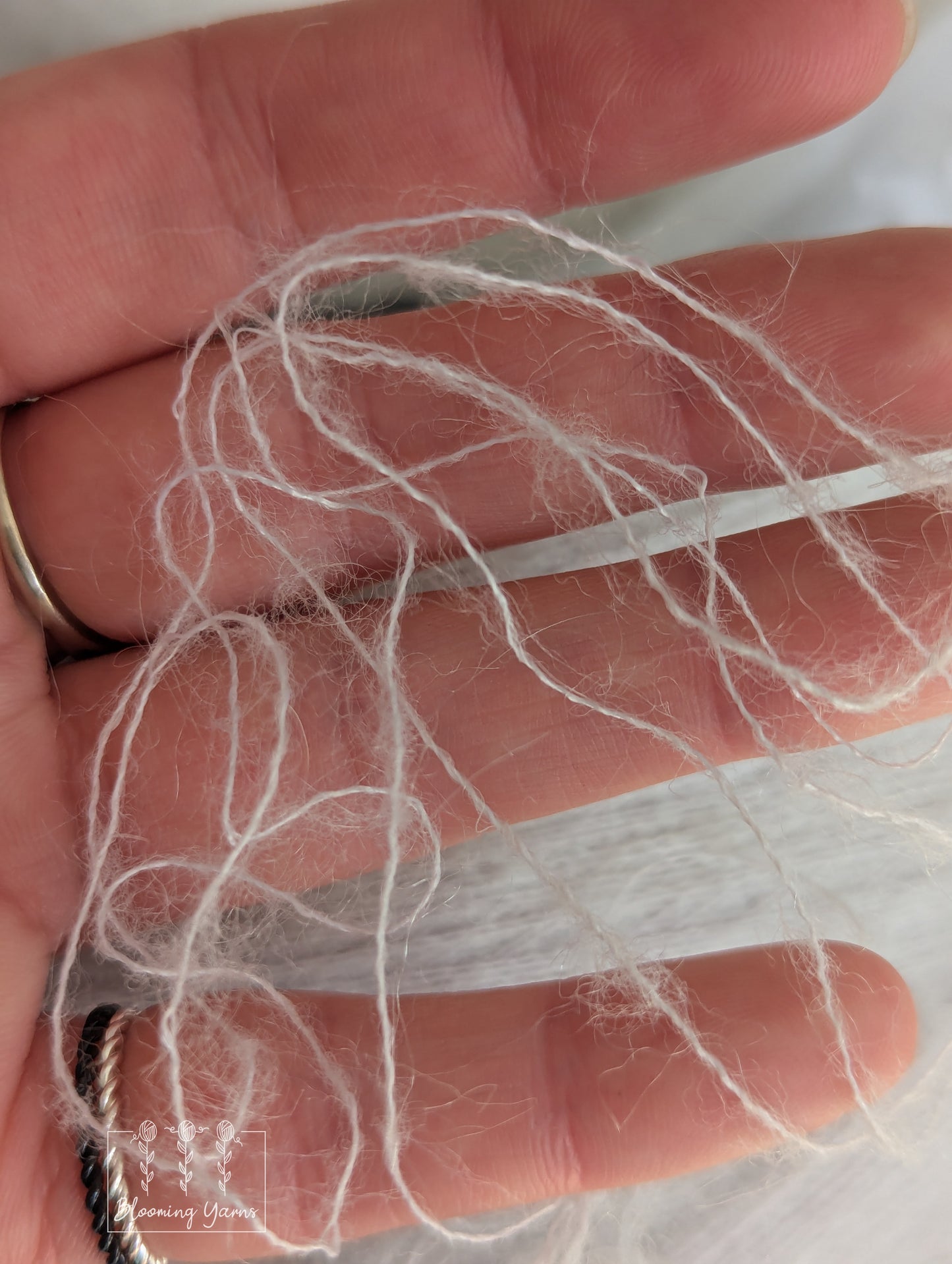 mohair/merino/nylon blend thread