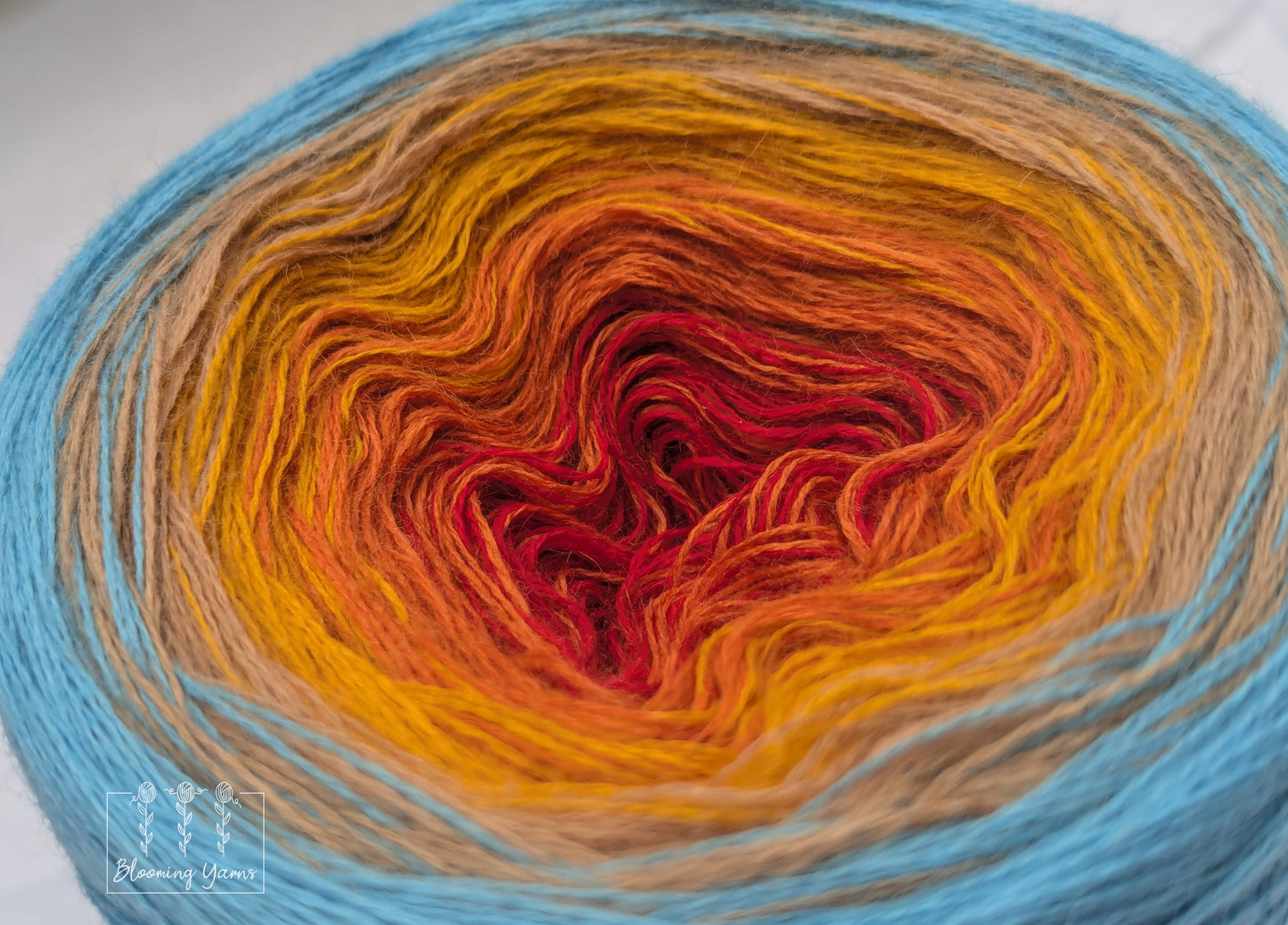 Gradient ombre yarn cake colour combination MA007