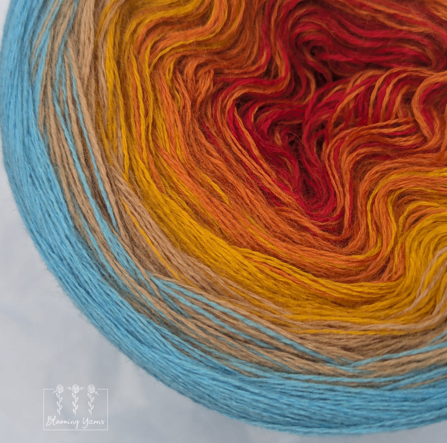 Gradient ombre yarn cake colour combination MA007