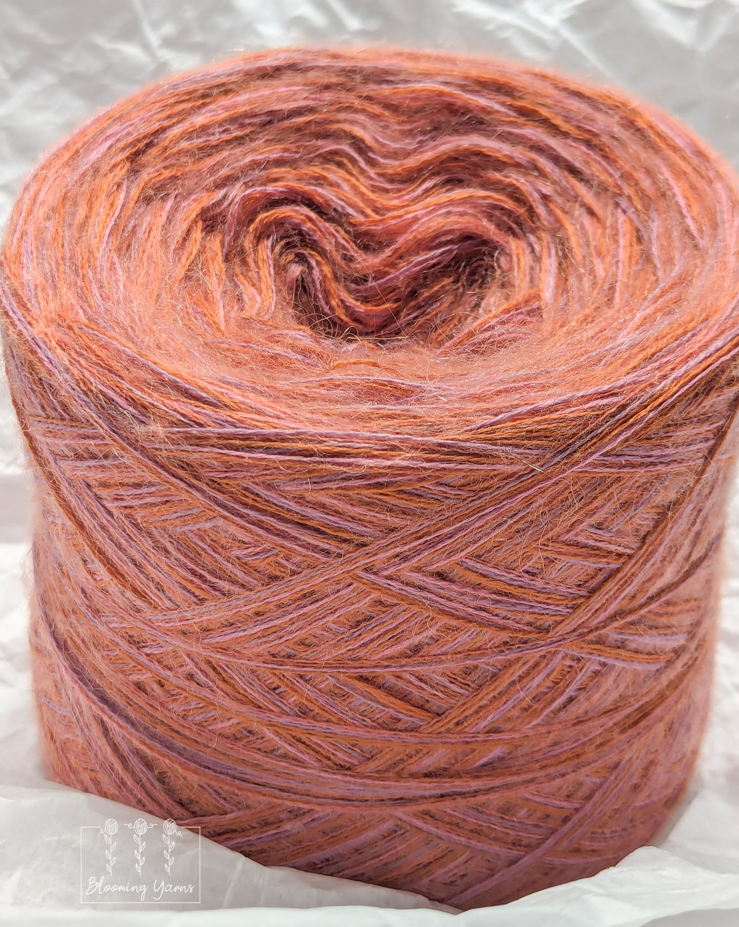 Melange fluffy yarn cake colour combination FMA01