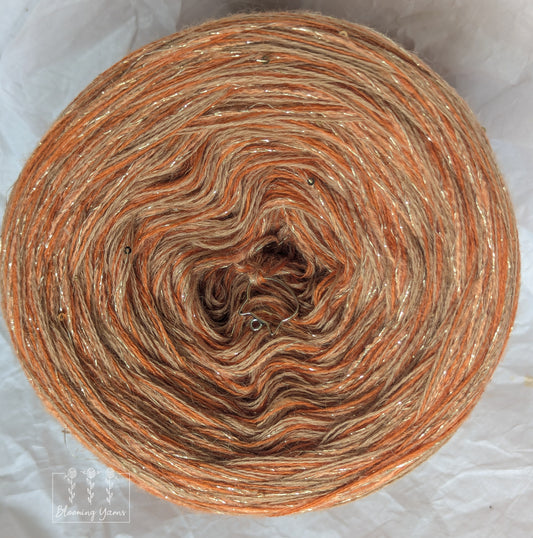 Melange yarn cake with additional mohair thread with lurex and sequins MMA01