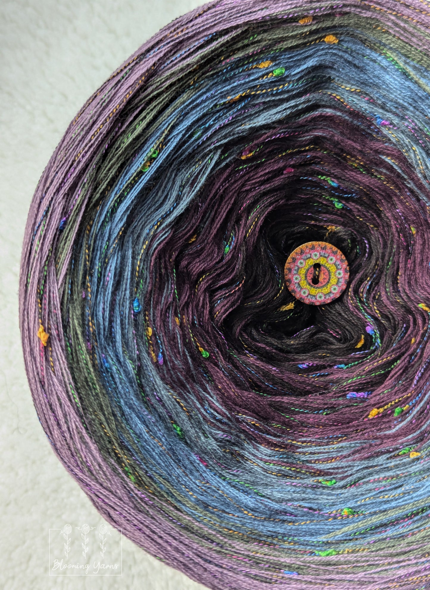 Gradient ombre yarn cake colour combination C349