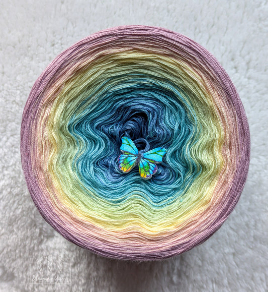 Gradient ombre yarn cake colour combination C354