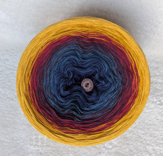 Gradient ombre yarn cake colour combination C359