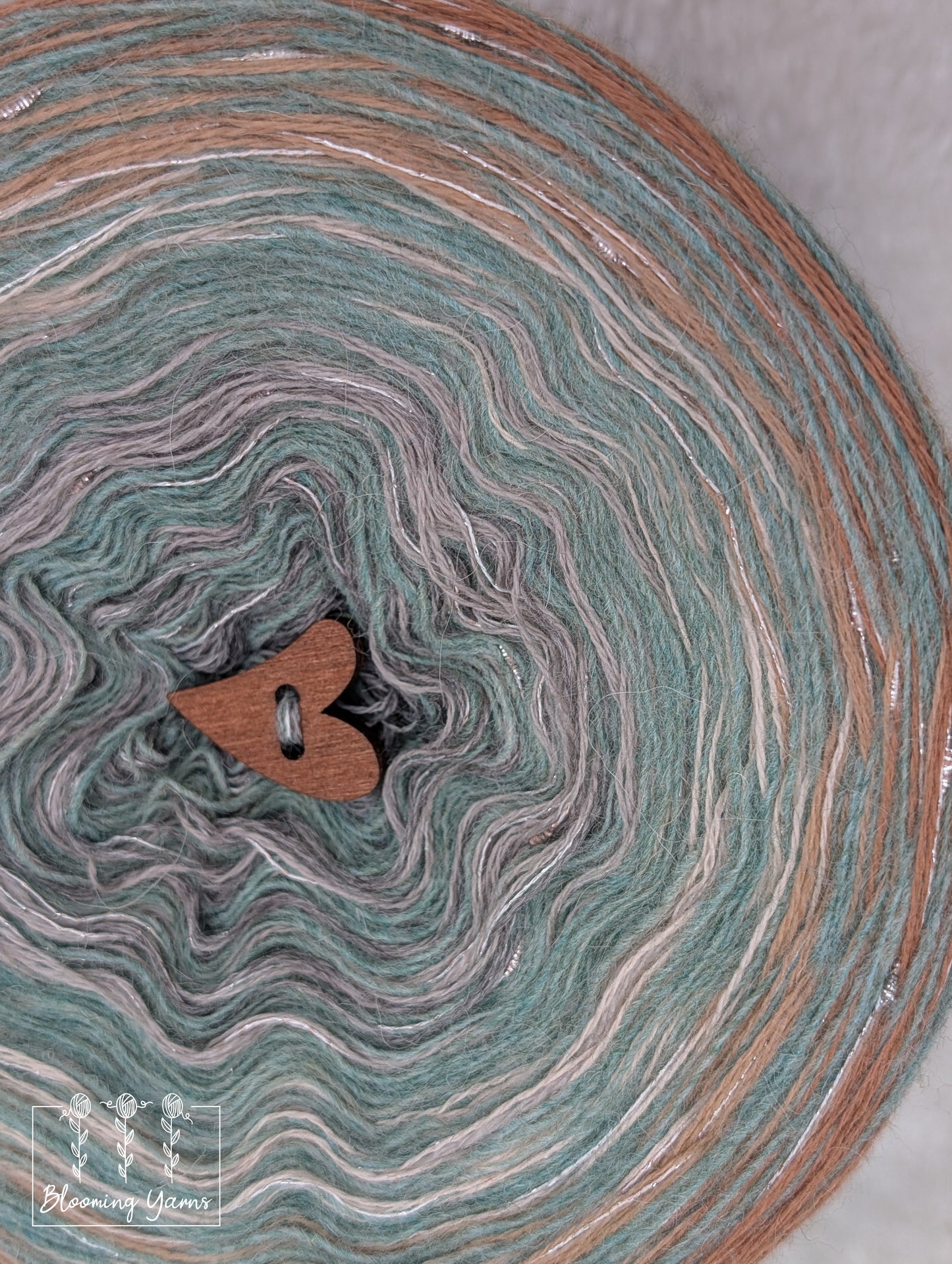 Gradient ombre yarn cake colour combination MA036 " Sagebrush Shoreline"