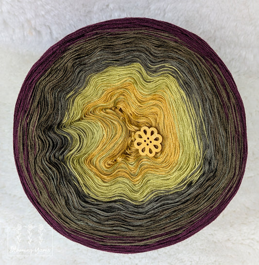 Gradient ombre yarn cake colour combination C393 " Enchanted Forest"