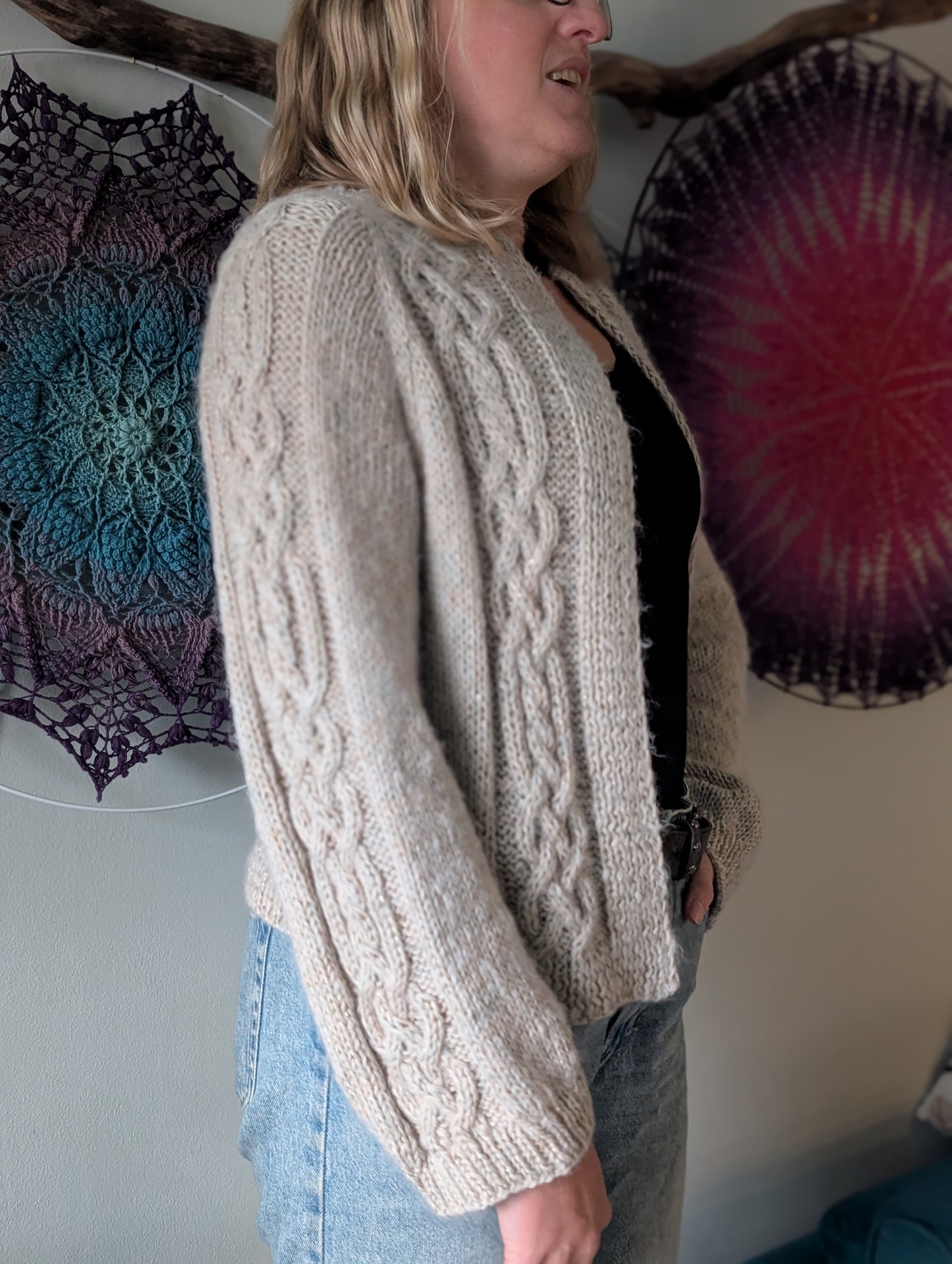 Melange yarn cake colour combination MEL012 "Glimmering Fields"