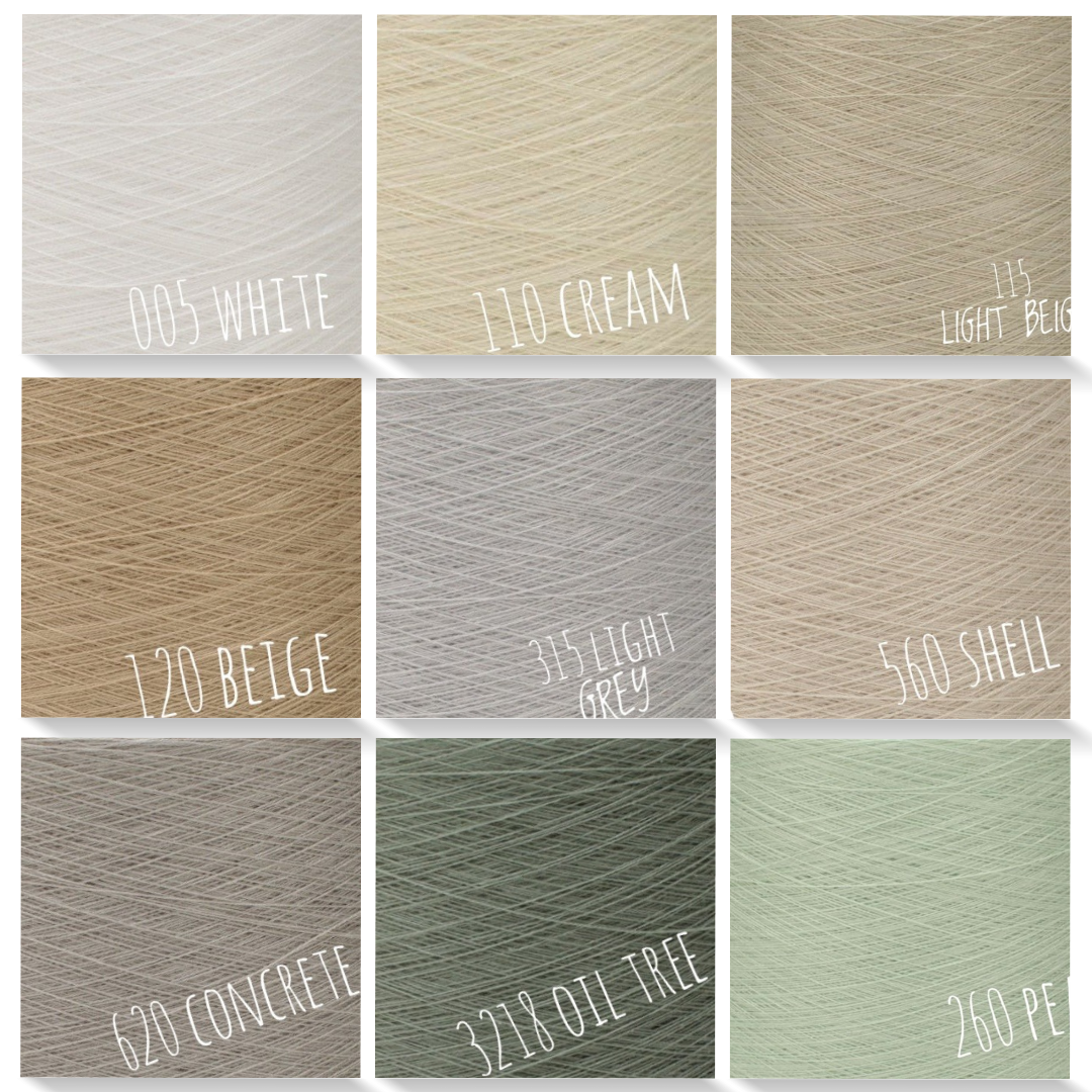 solid/mono colour yarn 50%cotton/50%acrylic