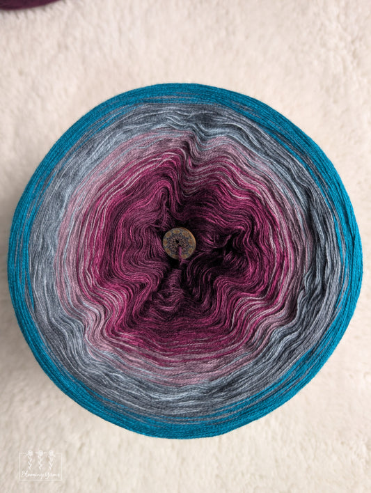 Gradient ombre yarn cake colour combination C433 " Misty Berry"