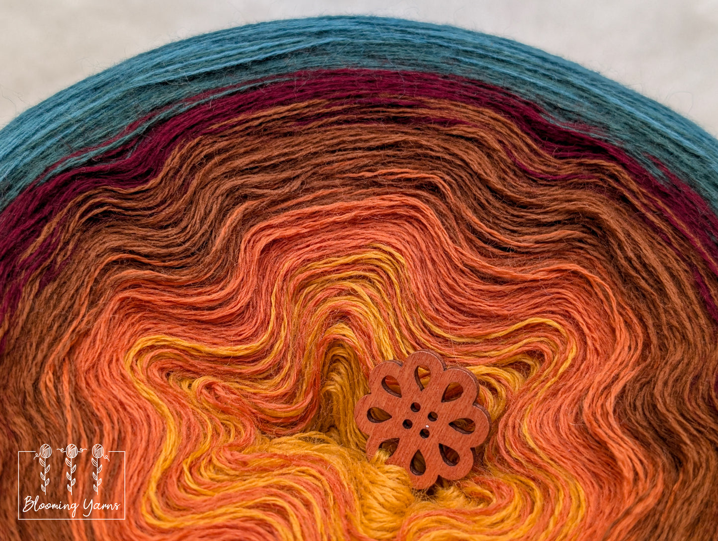 Gradient ombre yarn cake colour combination MA034 "Boho Bouquet"