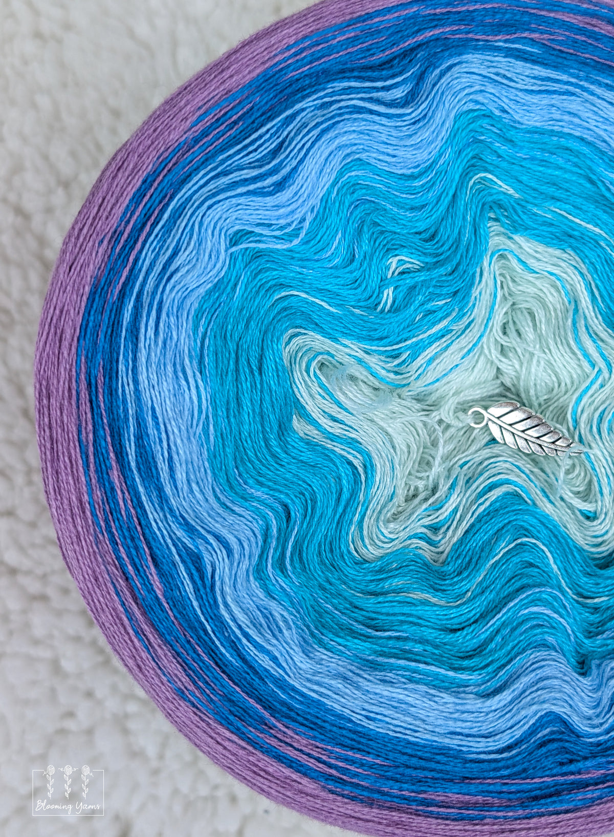 "Loch of Tranquility" gradient ombre yarn cake