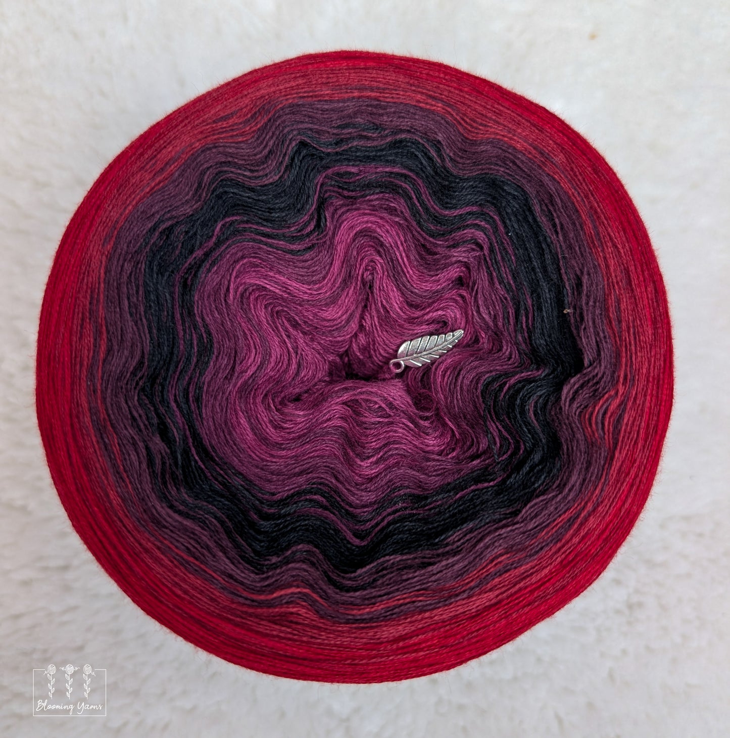 "Plum Wine" gradient ombre yarn cake