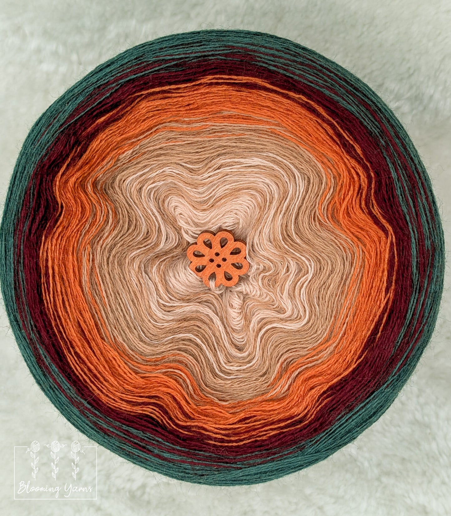 Gradient ombre yarn cake colour combination MA033 "Bohemian Harvest"