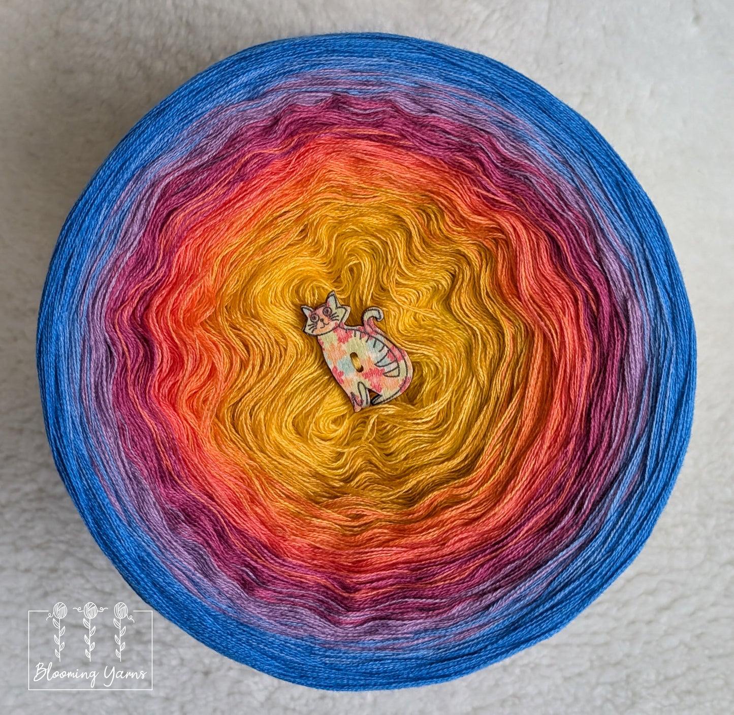 Gradient ombre yarn cake colour combination C391