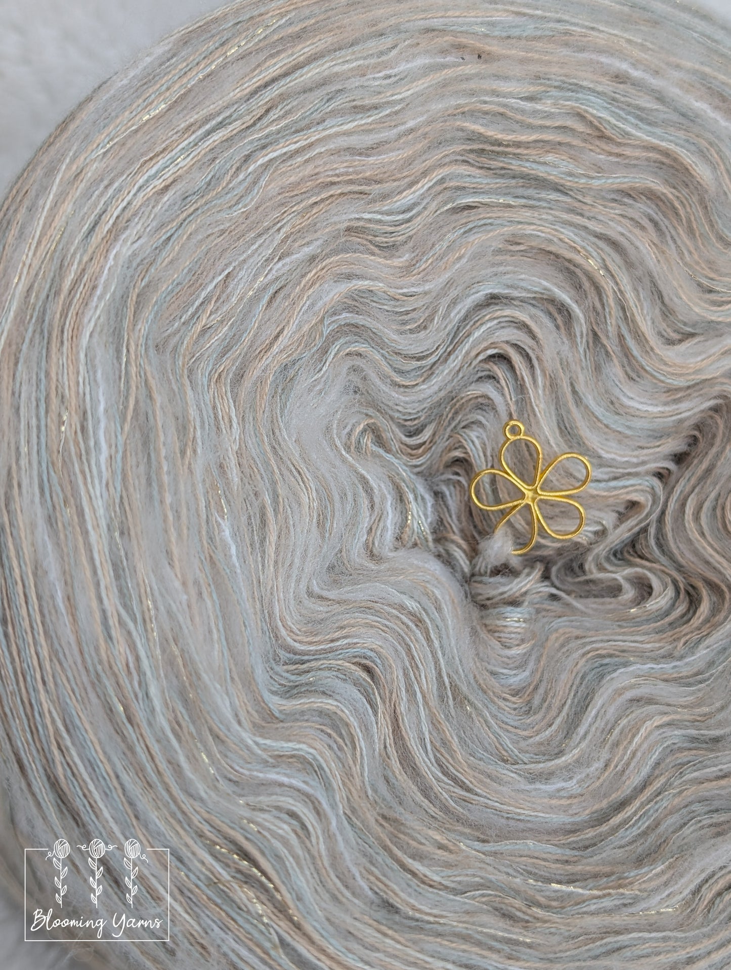 Melange yarn cake colour combination MEL012 "Glimmering Fields"