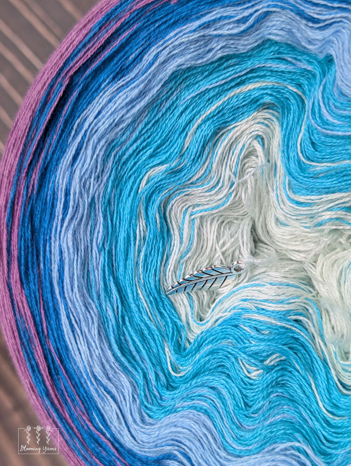 "Loch of Tranquility" gradient ombre yarn cake
