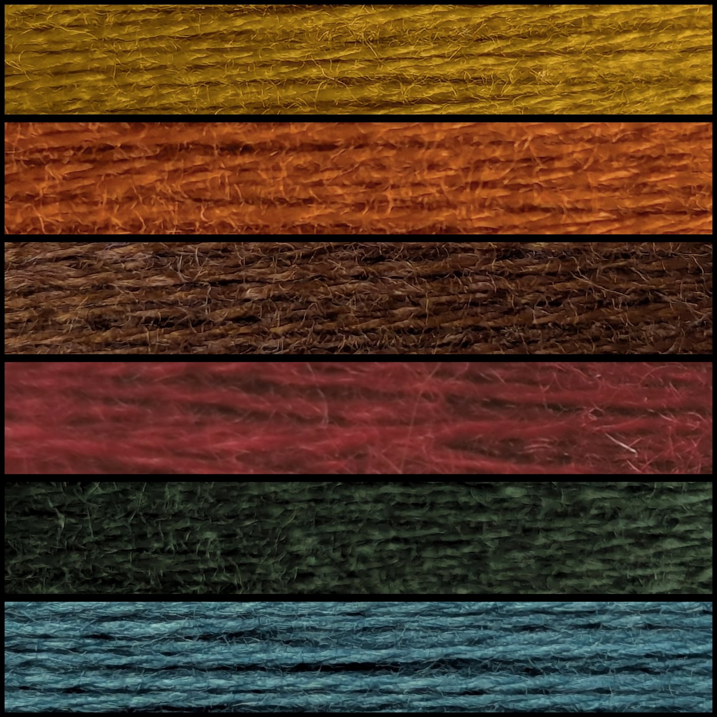 Gradient ombre yarn cake colour combination MA034 "Boho Bouquet"