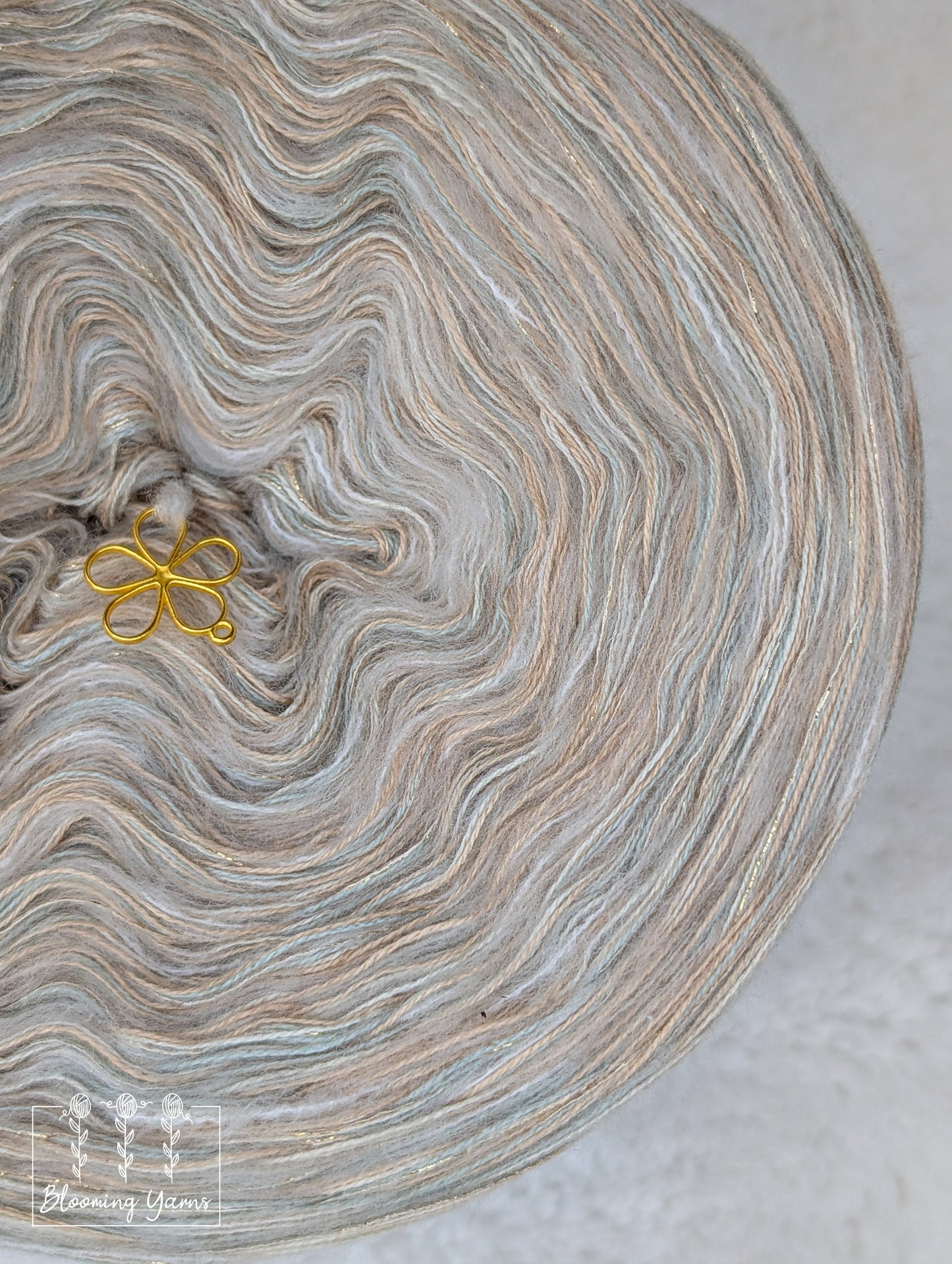 Melange yarn cake colour combination MEL012 "Glimmering Fields"