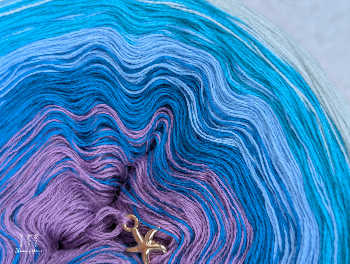 "Loch of Tranquility" gradient ombre yarn cake