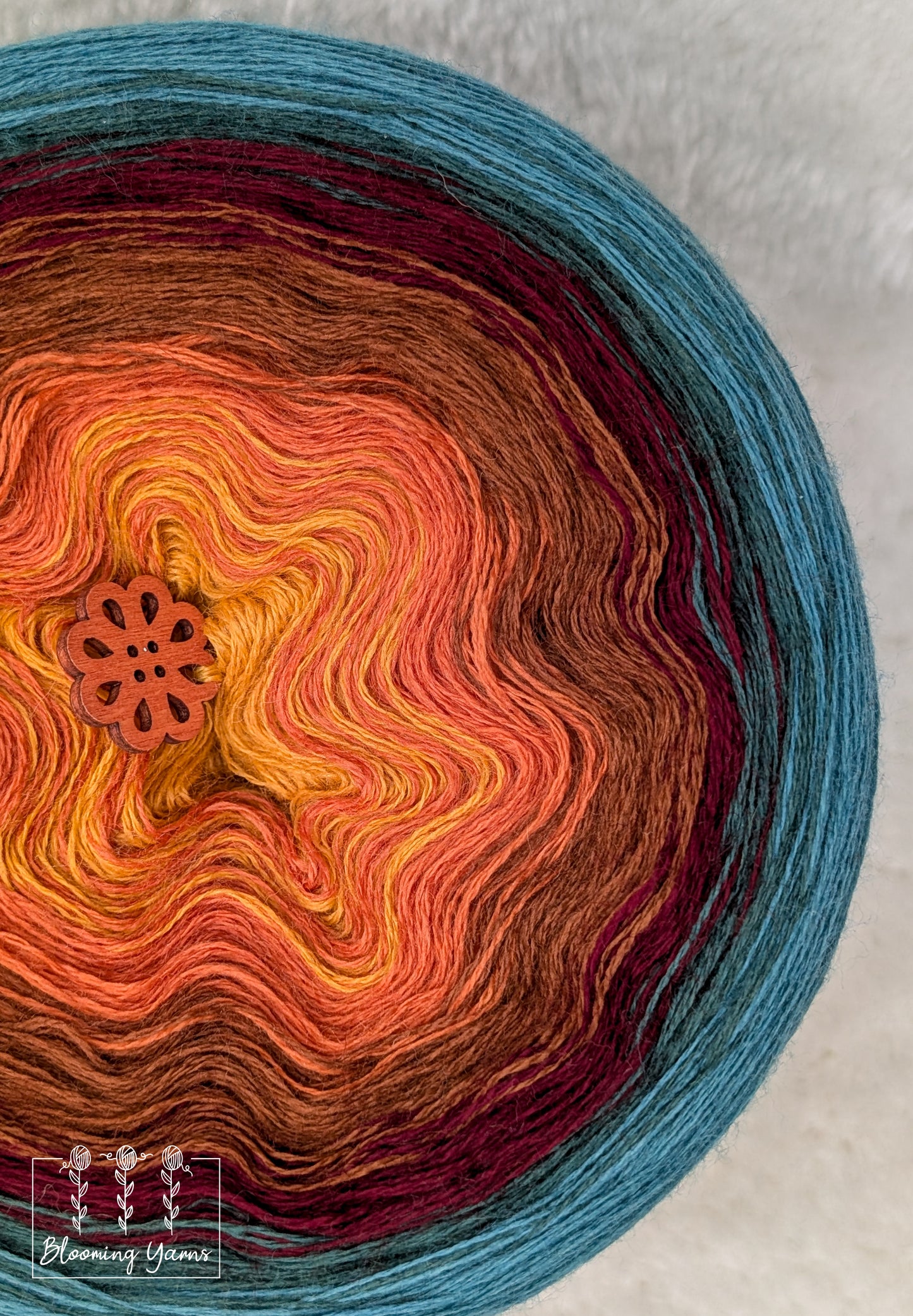 Gradient ombre yarn cake colour combination MA034 "Boho Bouquet"