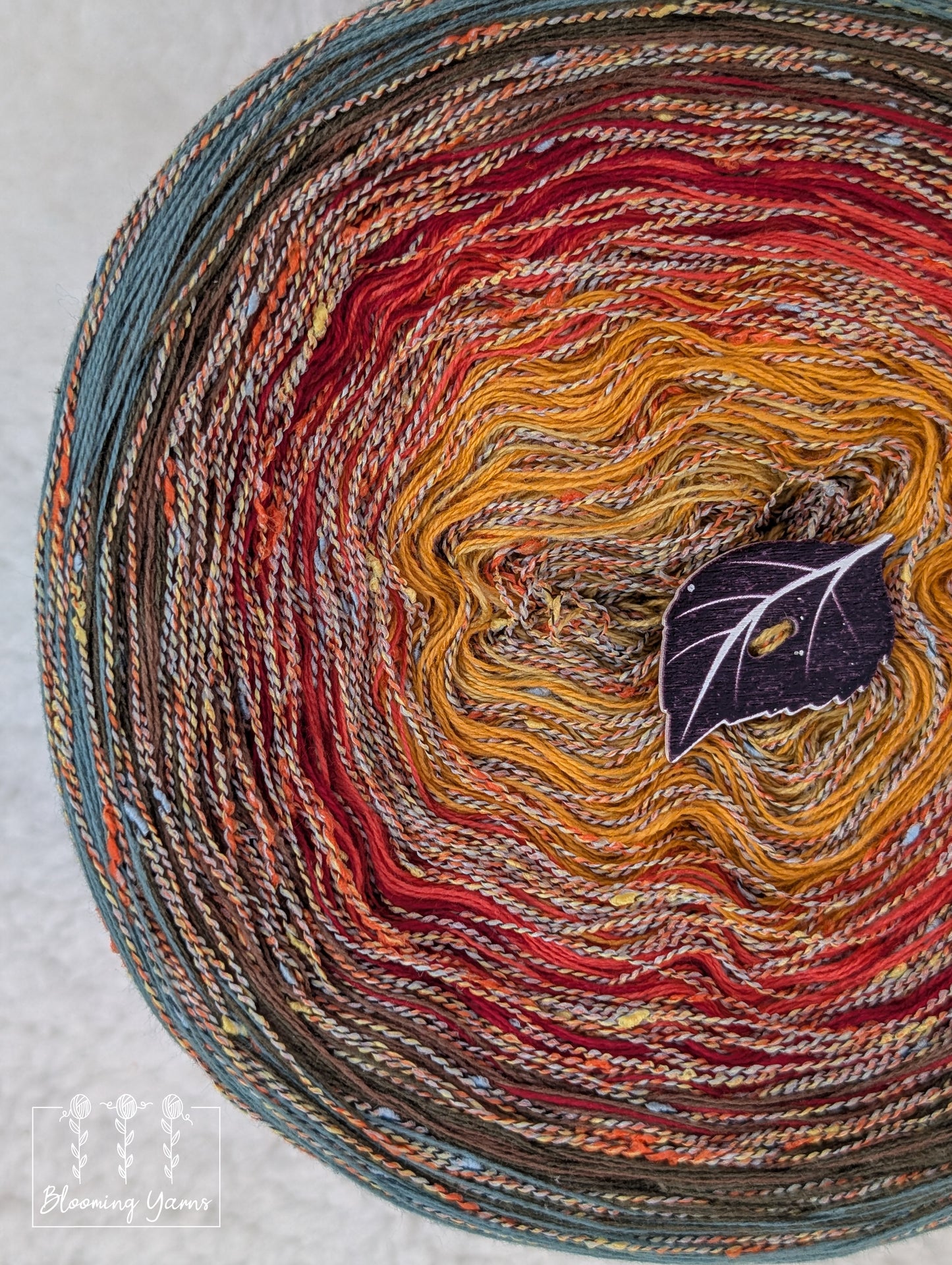 Gradient ombre yarn cake colour combination "Autumn Bouquet"