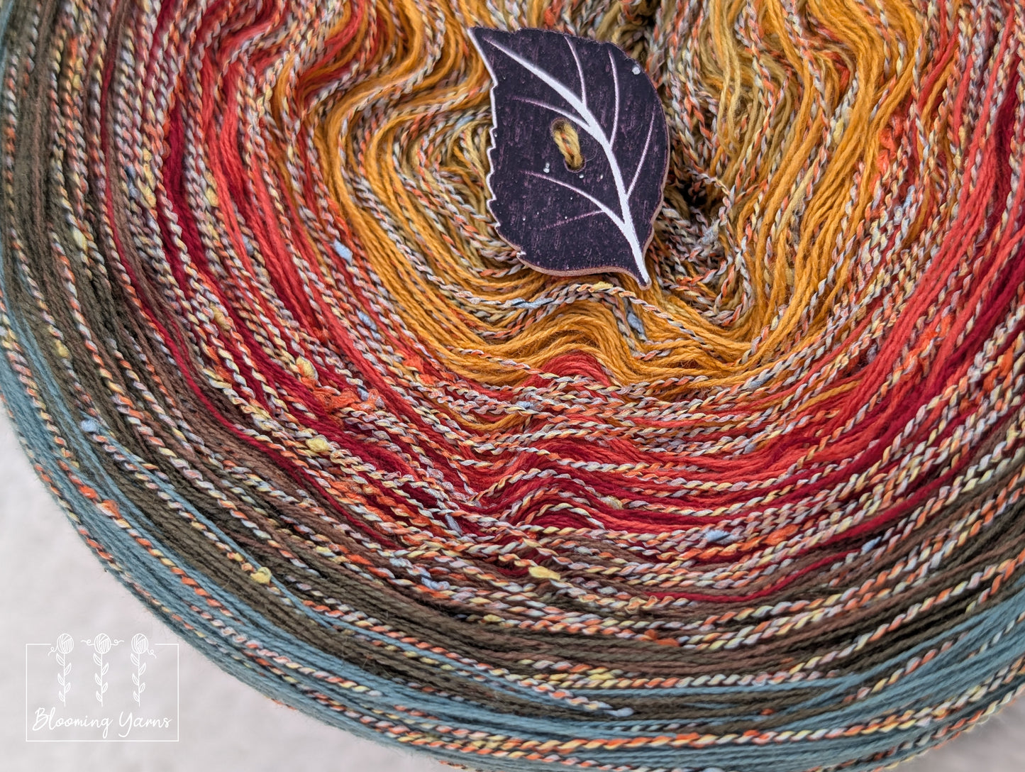 Gradient ombre yarn cake colour combination "Autumn Bouquet"