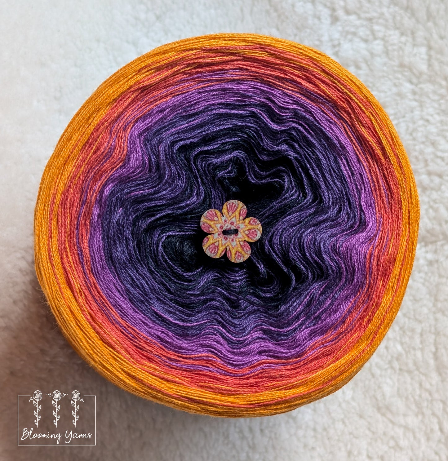 Gradient ombre yarn cake colour combination C384